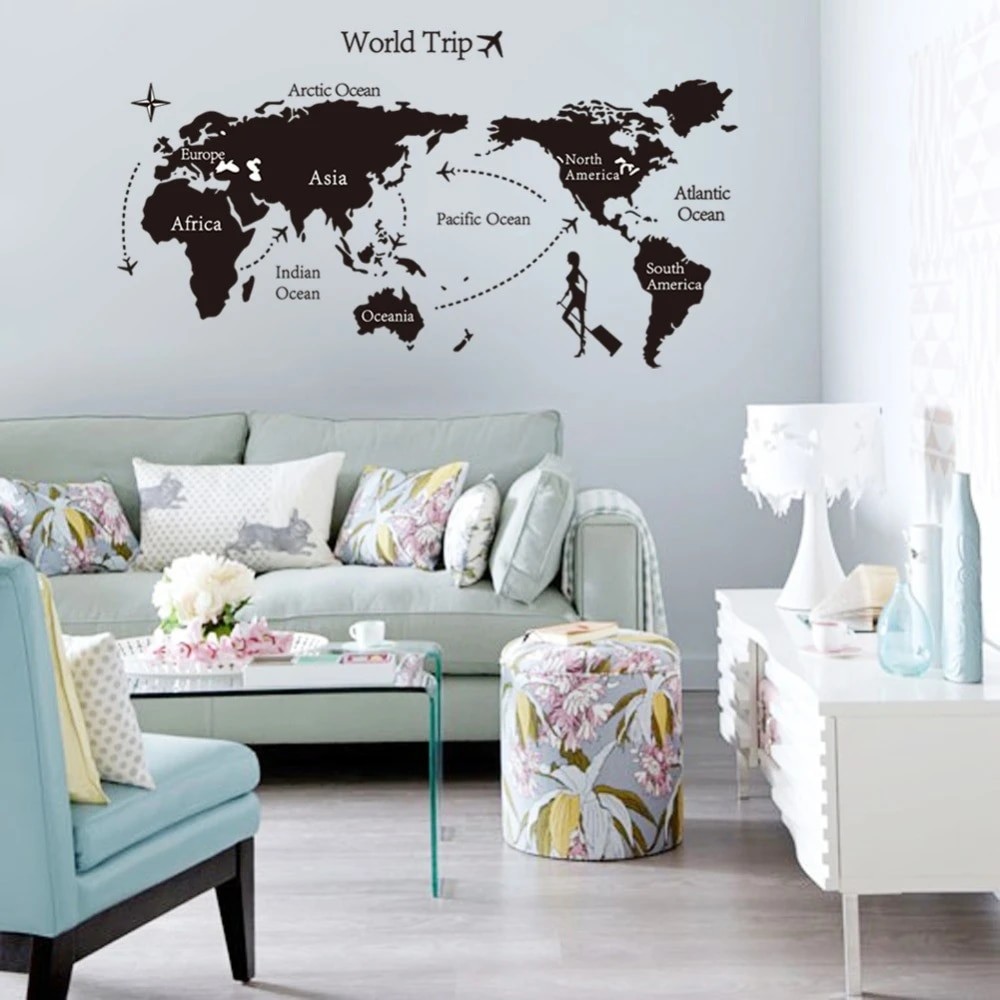 Vinilo decorativo Mapa Mundi