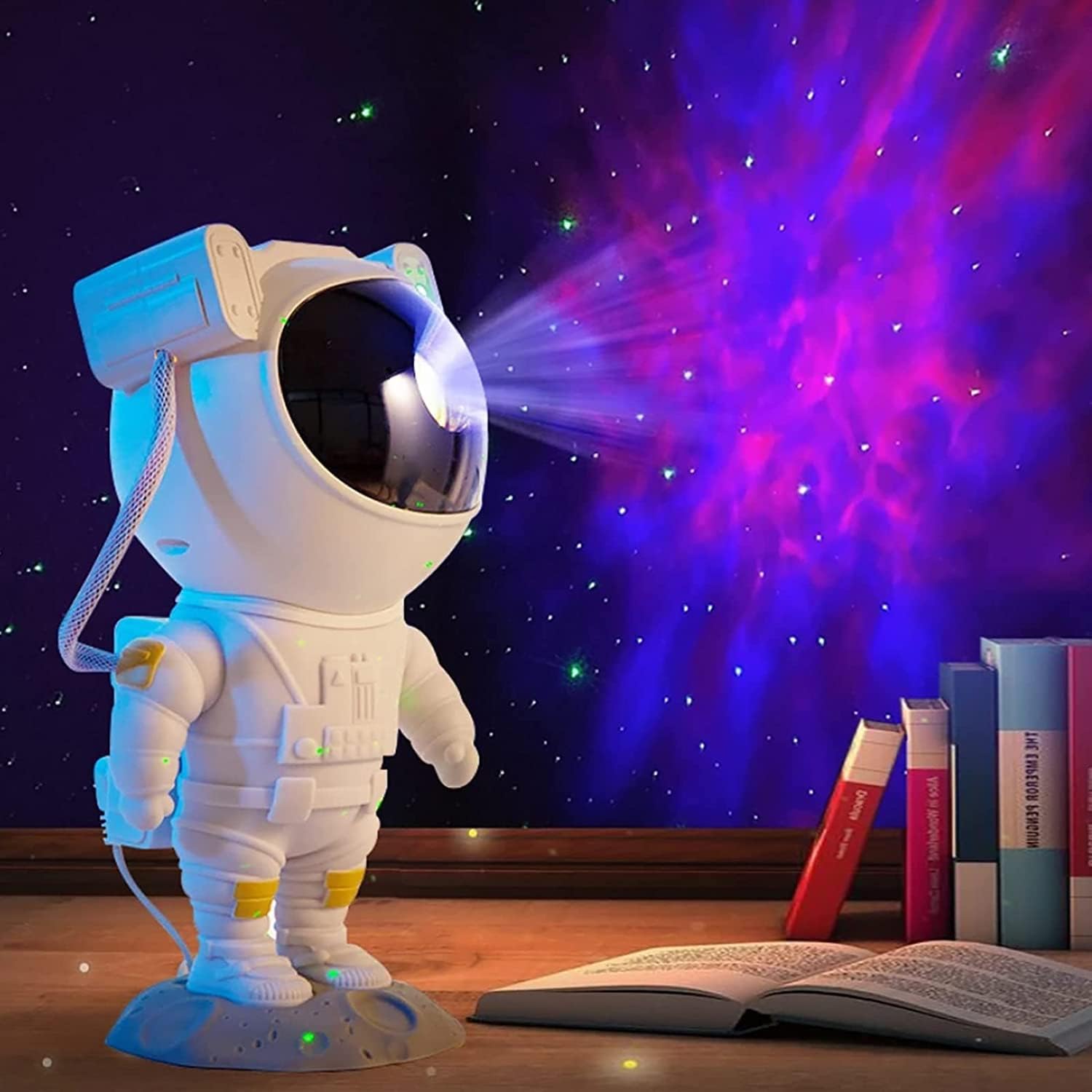 Astronauta proyector de estrellas y láser